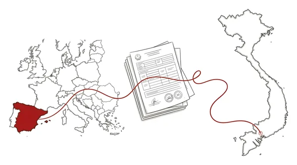 A red thread running from Spain, through company documents, to Vietnam